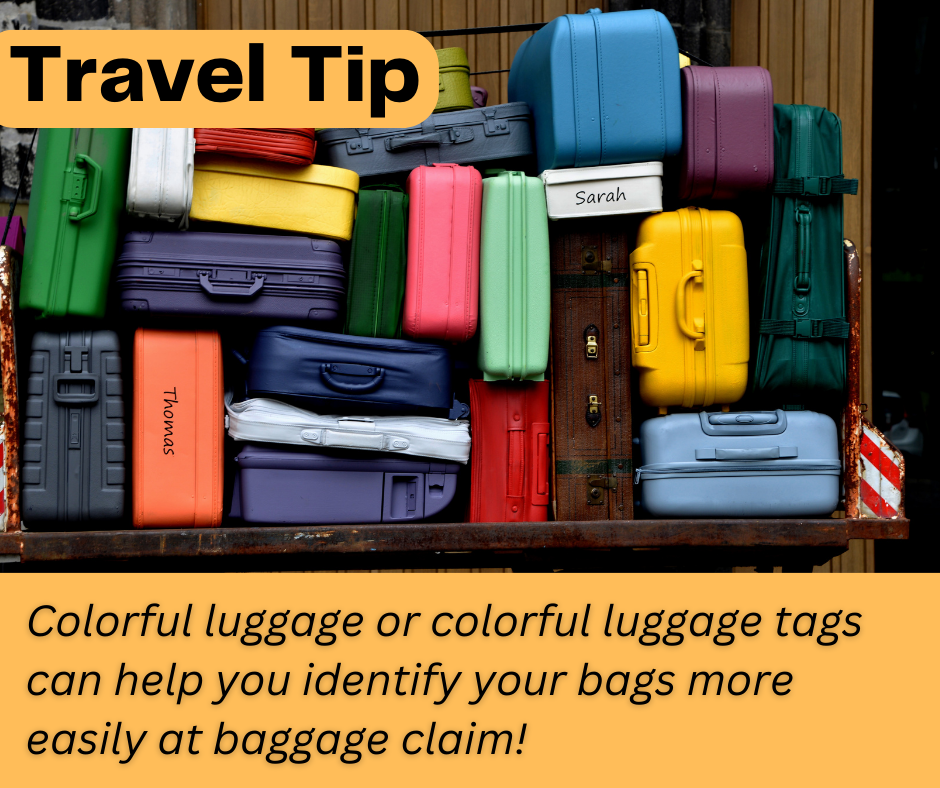 Travel Tips May 23 Colorful Luggage FB